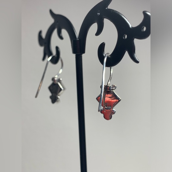 Early Silpada VERY RARE Sterling Silver & Sodalite Inlaid Petite Earrings - Picture 7 of 11